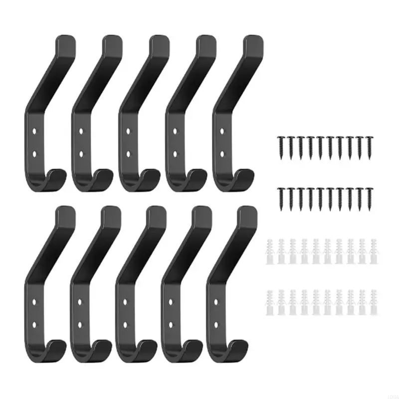 

103A 10Pcs Sturdy Wall Hooks for Wardrobe Organization Practical Bedroom Coat Hanger