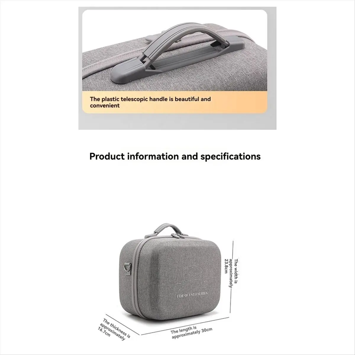VR Shoulder Bag Storage Bag Hard Shell Bag Travel Carrying Box for 3S for 3 VR Accessories