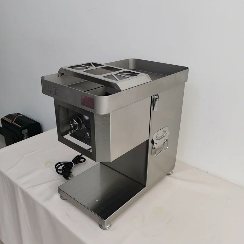 

Commercial Electric Meat Slicer Meat Cutter Shred Machine Automatic Vertical Big Power Beef Slicing Cutter 1500W