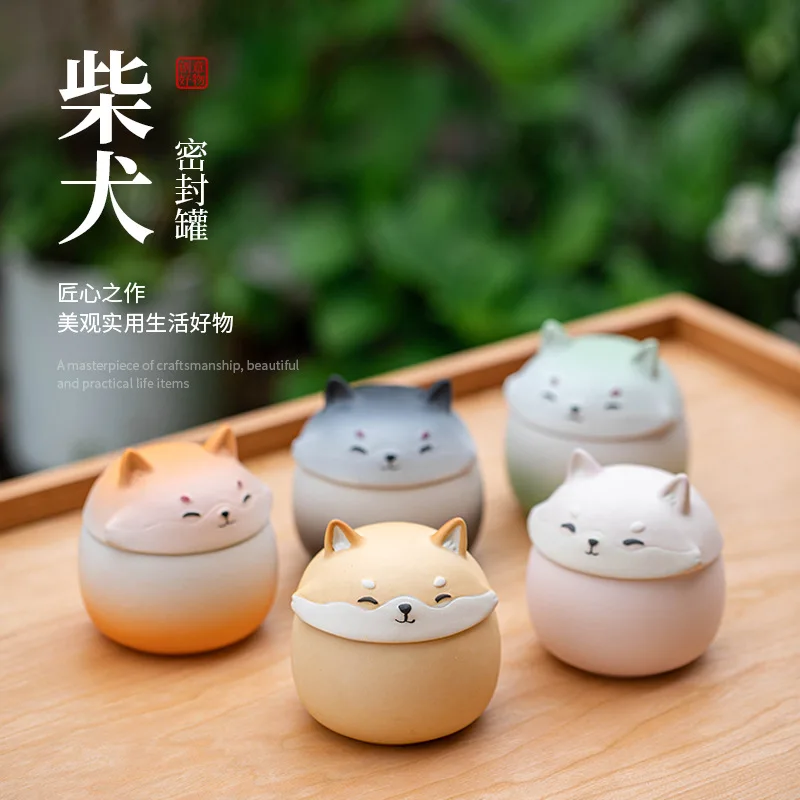 

200ml Urn for Pet Ashes Dog Shape Memorial Cremation Urns-Handcrafted Decorative Urns for Funeral Cat Shiba Inu Dog Urn