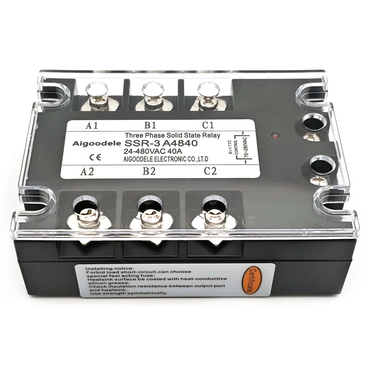 SSR-3 25 40 60 80 100 120 150 200 three-phase solid state relay 70-280VAC control 24-480VAC 3 Phase Solid State Relays AC-AC AA