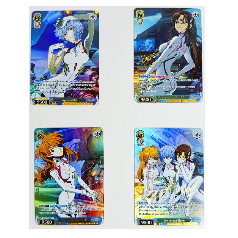 Juego de cartas de Anime de Ayanami Rei Asuka Langley Soryu ACG, juguetes sexys, pasatiempos, coleccionables