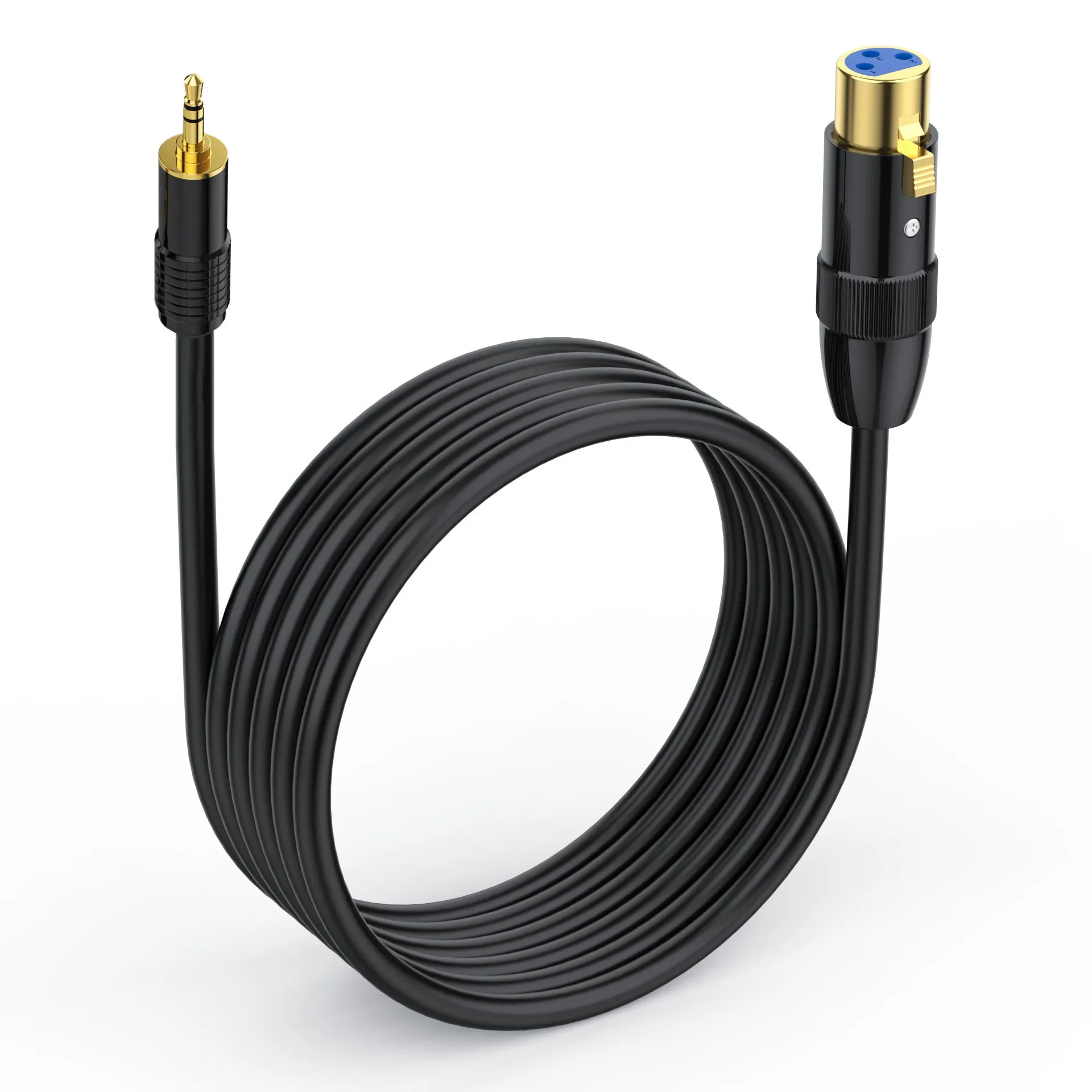 Cable de 3,5 mm a XLR de 10 pies, cable de micrófono macho/hembra de 3,5 mm a XLR macho/hembra, cable XLR a 3,5 mm compatible con tarjeta de audio 0,5 m 1,8 m 3 m