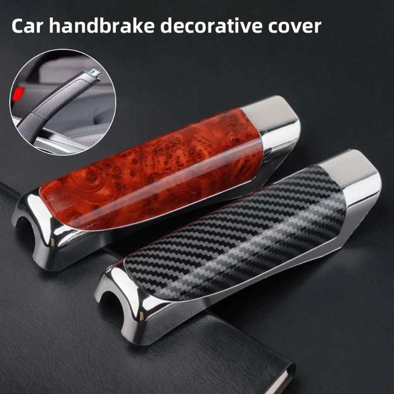 Universal Auto Handbremse Abdeckung Kohle faser Auto Handbremse Griffe Schutz Innen Handbremse Dekoration Zubehör