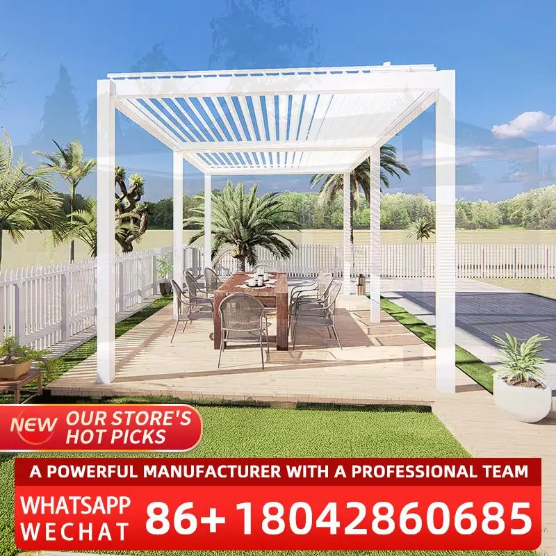 

Louvered Outdoor Patio Roof Canopy Garden Aluminum Pergola Solar Cover Bioclimatic Structures pergola