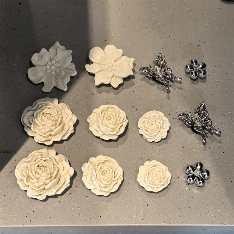 12Pcs New Floral Bouquet Shoe Charms Detachable Diy Accessories Suitable For Clogs, Sandals Abs Resin Xmas Party Gifts Favors