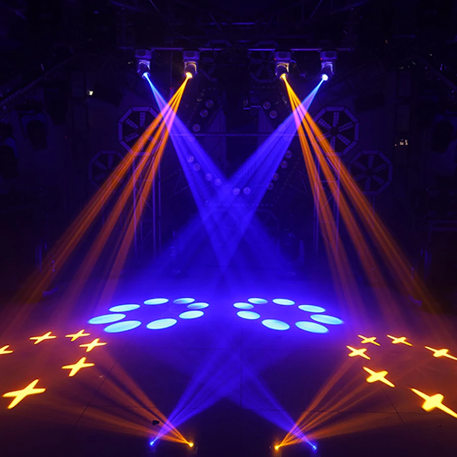 100W LED Moving Head Light DJ Light Stage Lighting with Beam GOBO 8 Faceted Rotating Prism Super Bright DMX Voice Controlled  fo