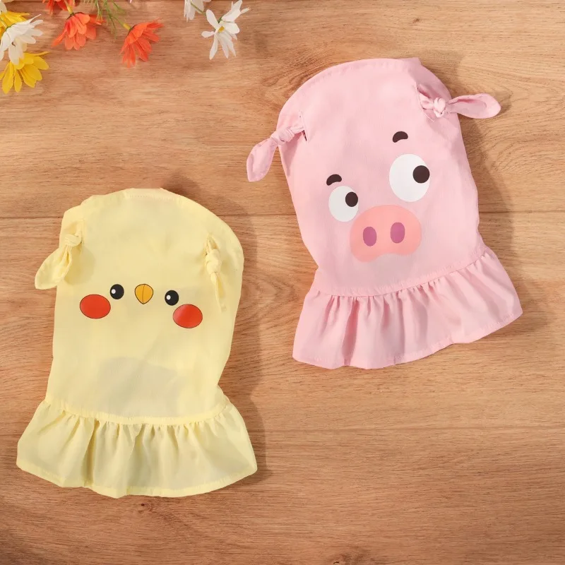 New Dog Clothes Cute Pet Pig Cute Skirt Teddy Bears Dog Summer Strap Skirt Pet Clothing