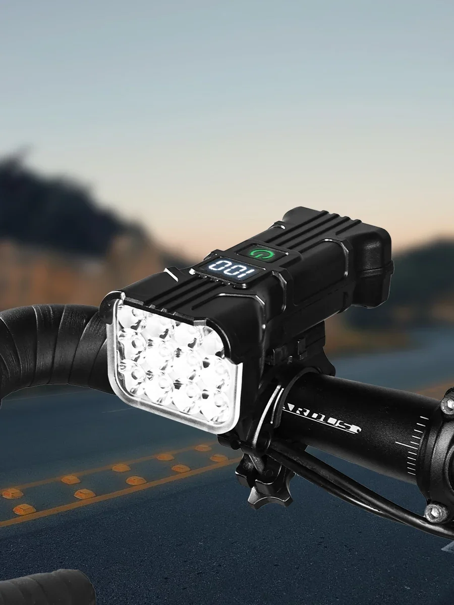 AliExpress NONE Bike Light with 140 dB HornTYPE-C Rechargeable MTB bike Deadlight 12 LED Bicycle Safety Light Suitable for Night Riding