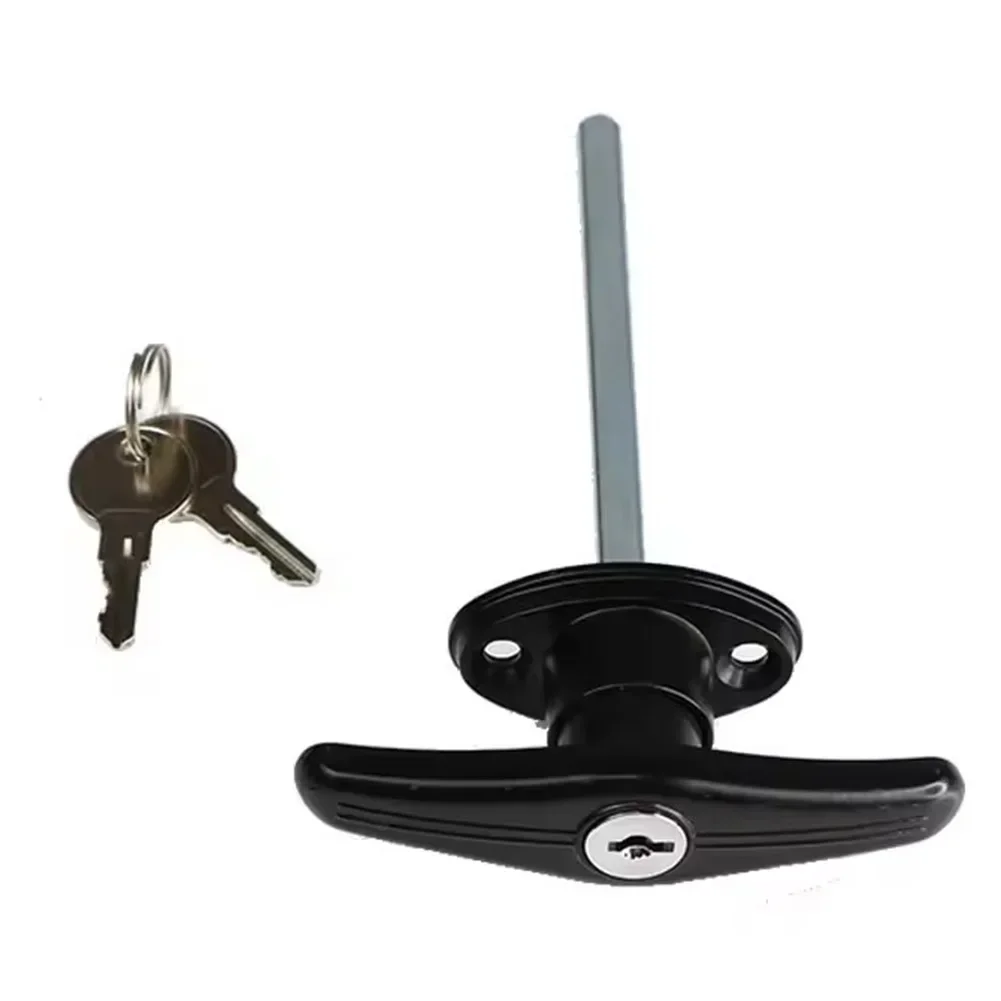 1PCS T Handle Lock Garage Door Lock Rustproof With 2 Keys For Garages Sheds Caravans Campervans For Chassis Cabinet Door