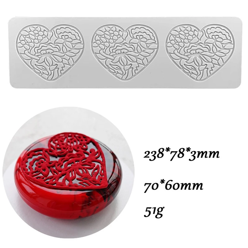 1Pcs Fondant Lace Mold Candy Mold Chocolate Sugar Cake Decorating Cupcake Top Fondant Lace Mat Silicone Mold Plate Mold