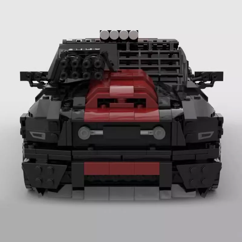 MOC Ford Mustang GT-deathmatch Frankenstein Model Building Block Sports Competition Sports Car Brick Vehicle Toy Children's Gift