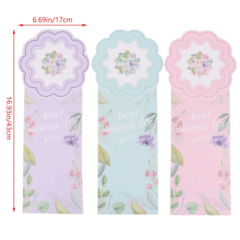 5Pc Handheld Flower Wrapper With Card For Valentine's Day And Mother's Day