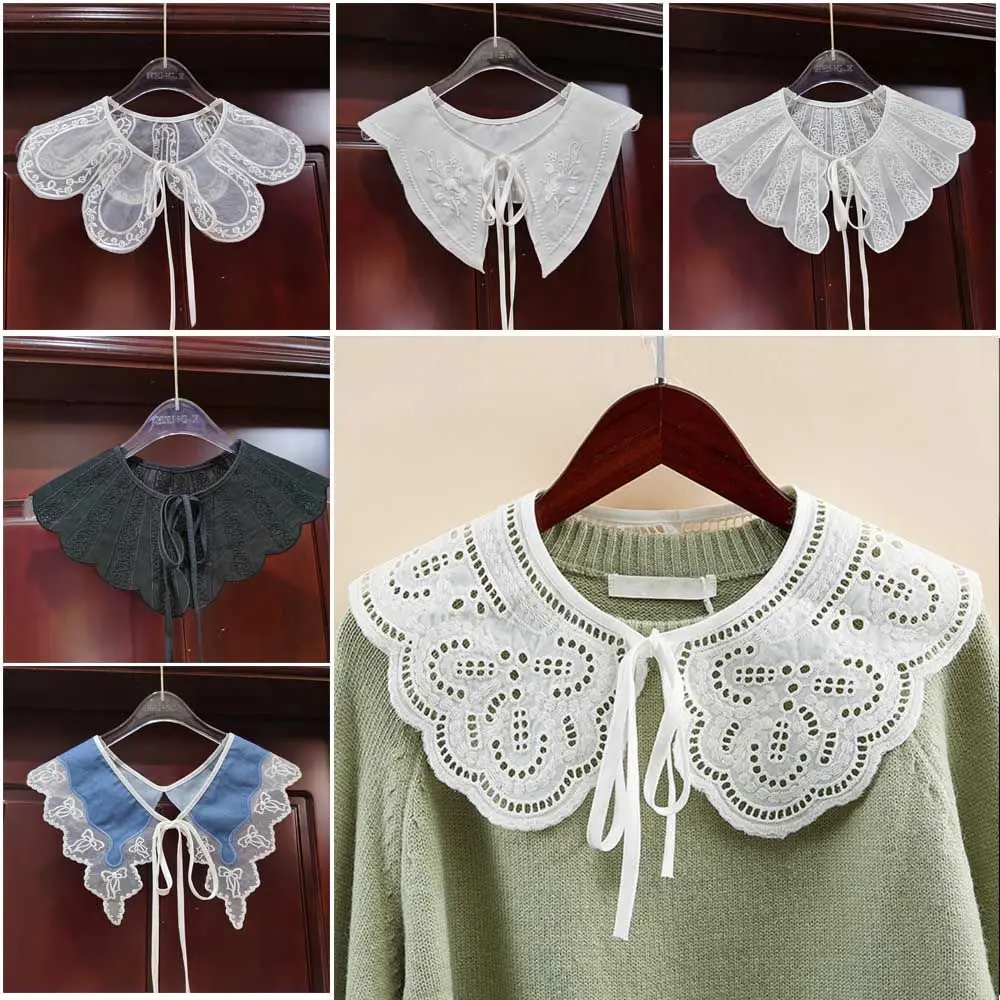 Detachable Lace Wraps Detachable Shirt False Collar Sunscreen Mini Cape Fake Collar Doll Fake Collar Women Shawl