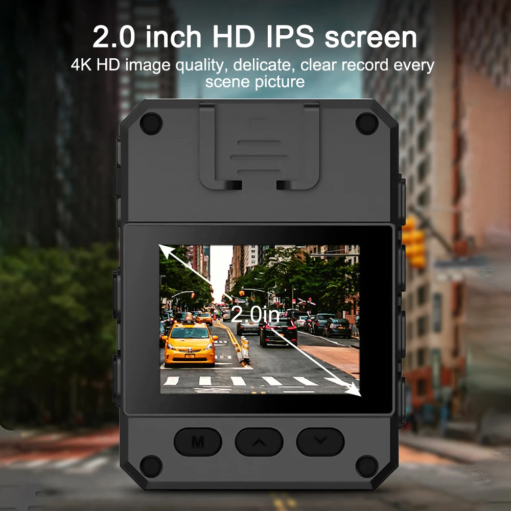 كاميرا صغيرة 4K يمكن ارتداؤها على الجسم كاميرا HD 1080P DVR كاميرا أمان فيديو IR 120 درجة IR للرؤية الليلية كاميرات فيديو واي فاي صغيرة تسجيل