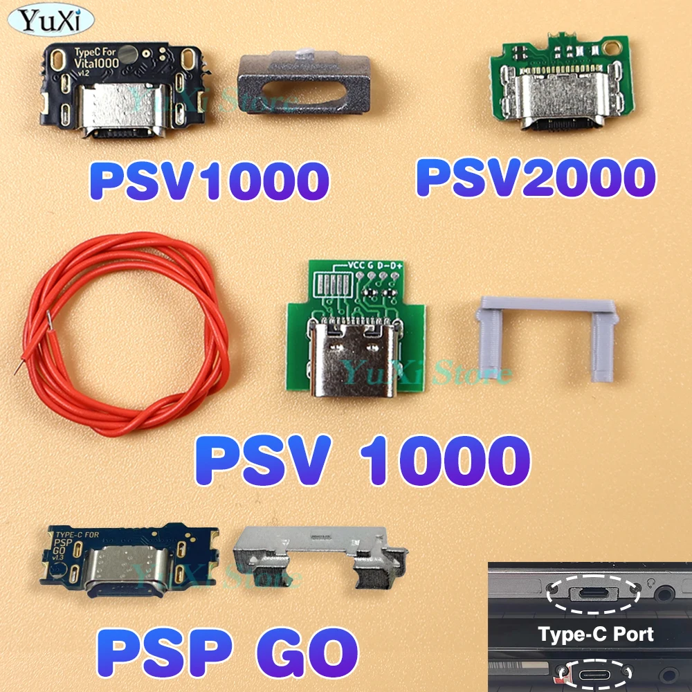 

Type-C Charging Port For PS Vita PSV 1000 2000 DIY USB-C Type C Charge Socket Tail Plug For PSP GO Interface Connectors