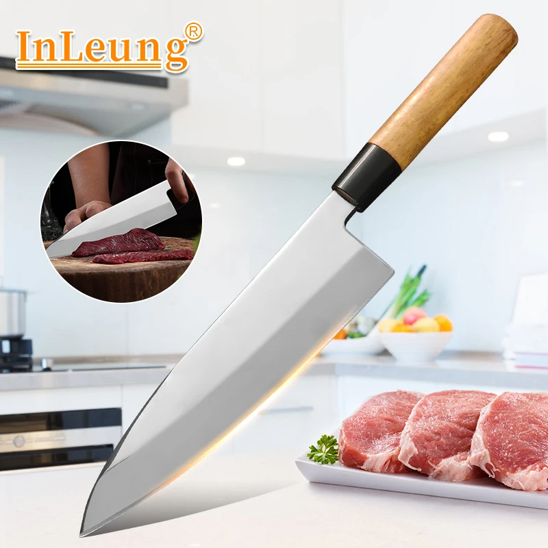 

Sharp Blade Boning Knife Kitchen Knives Chef Utility Slicing Fruit Meat Cleaver Fish Knife Barbecue Butcher Knife Wooden Handle