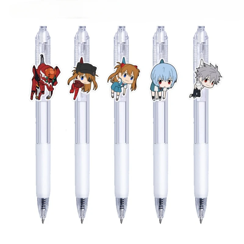 Asuka Ayanami Rei Ikari Shinji Ikari Shinji Gel Pen Anime Peripheral Cute Cartoon Stationery Japanese Kawaii Press Ballpoint Pen