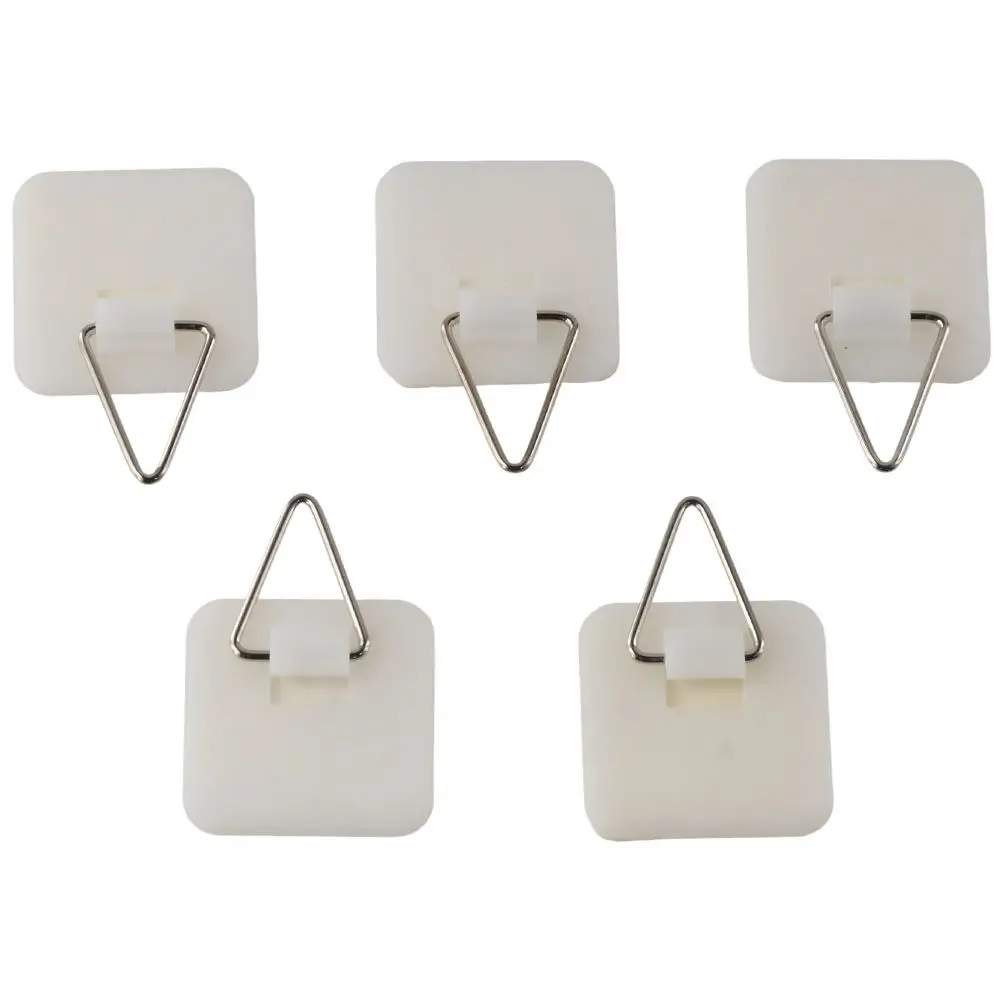 60 Pcs Without Nails Adhesive Vertical Plastic Plate Hanger Photo Frame Hangers Plate Holders Picture Hangers