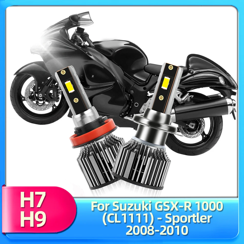 Motorcycle Headlight H7 H9 CSP Bulbs LED 12V Accessories Moto Lamp 100W For Suzuki GSX-R 1000 (CL1111) - Sportler 2008 2009 2010