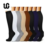 Varicose Veins Compression Socks Fit For Golf Rugby Hiking Sports For Anti Fatigue Driving Travel Flight Black Women Men Socks