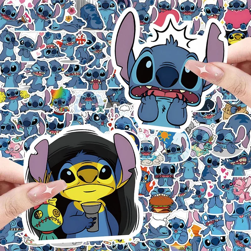 

60pcs Disney Stitch Stickers Anime Decals Cartoon DIY Laptop Skateboard Phone Bottle Luggage Creative Decoration Kids Toys