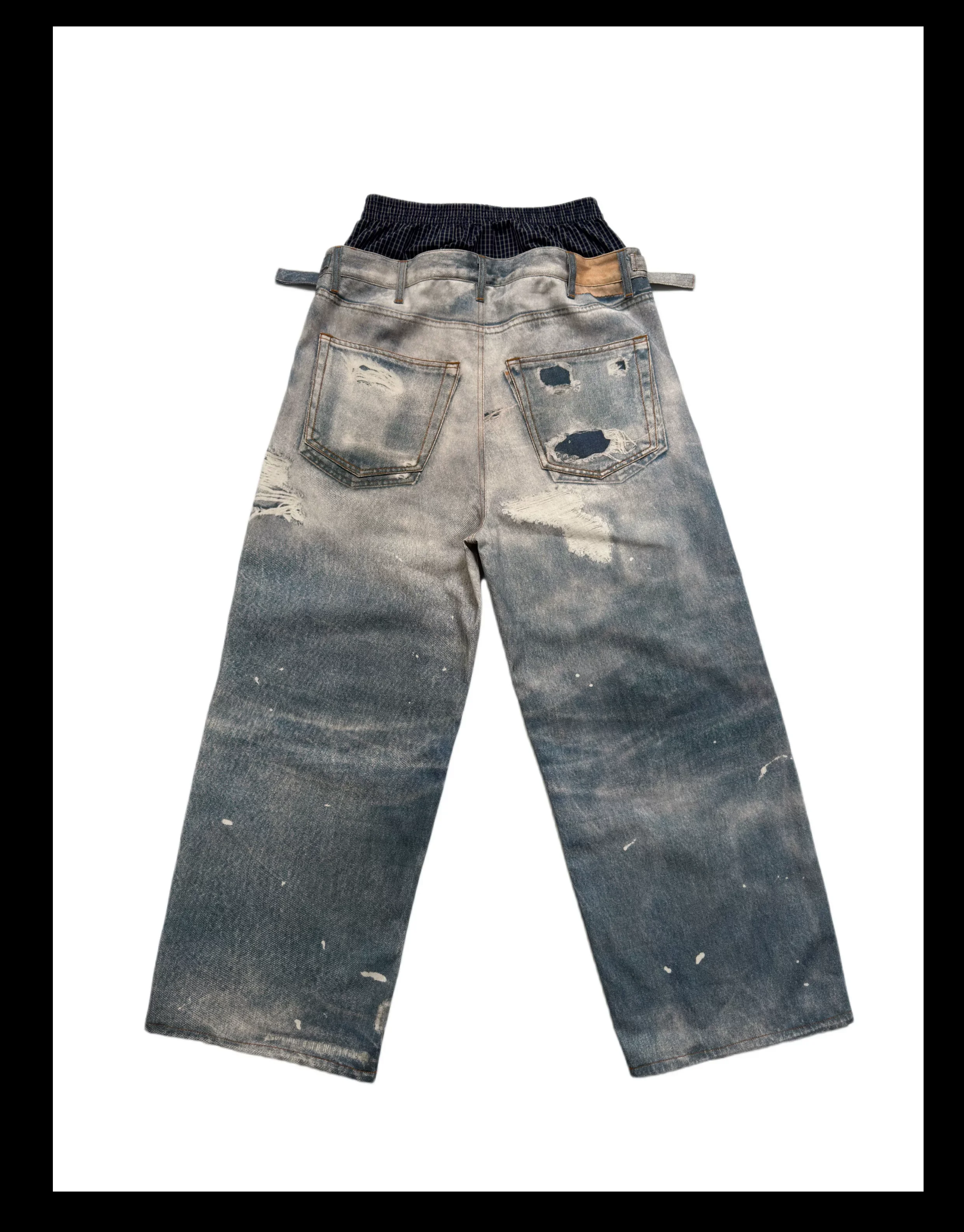 Owen Seak Men’s Jeans Denim Cotton Men Gradient Flared Casual Pants Autumn Designer Luxury Long Trousers