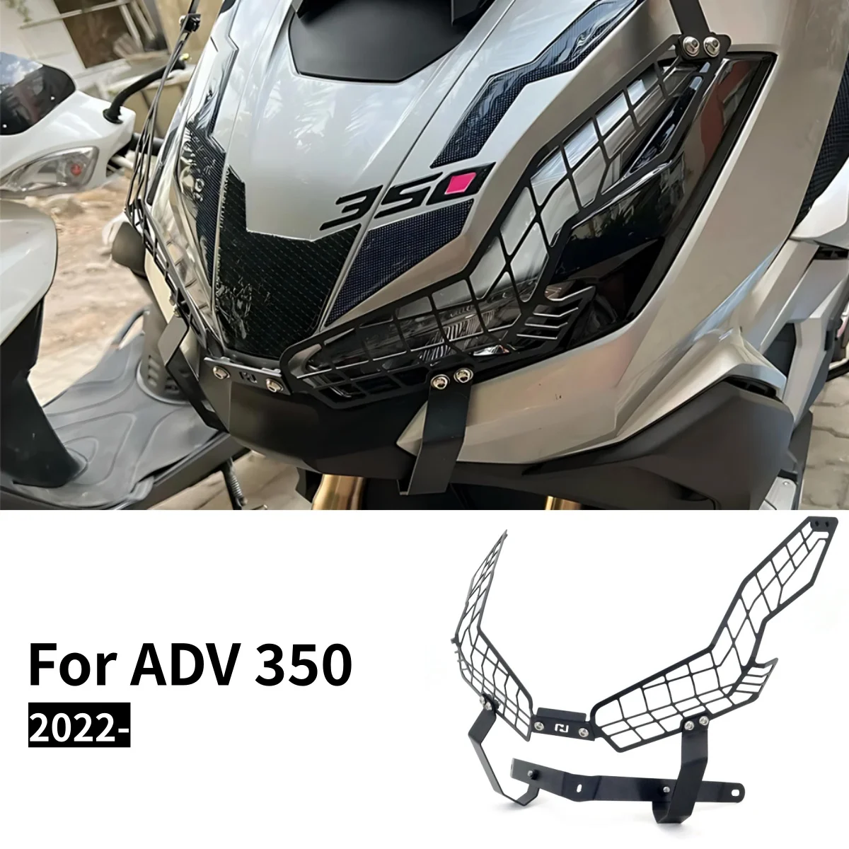 

For HONDA ADV 350 ADV350 ADV-350 2022-2025 Motorcycle Accessories Headlight Protector Headlamp Grill Guard Lights Cover Grill