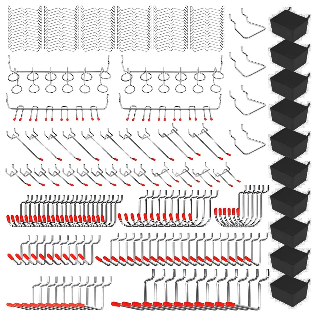 

228 Pieces of Nail Plate Hook Set, Nail Plate Hook Classification Is Used to Organize Various Tools