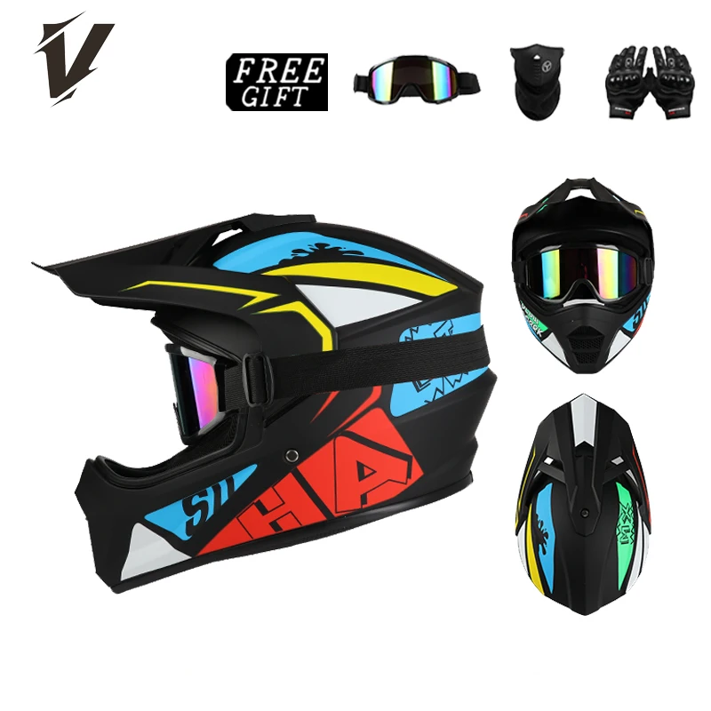 

Новинка от Vgv: Купи один, получи три бесплатно! Мотошлем для бездорожья с сертификацией DOT, корпус из ABS-пластика, трехслойная защита.