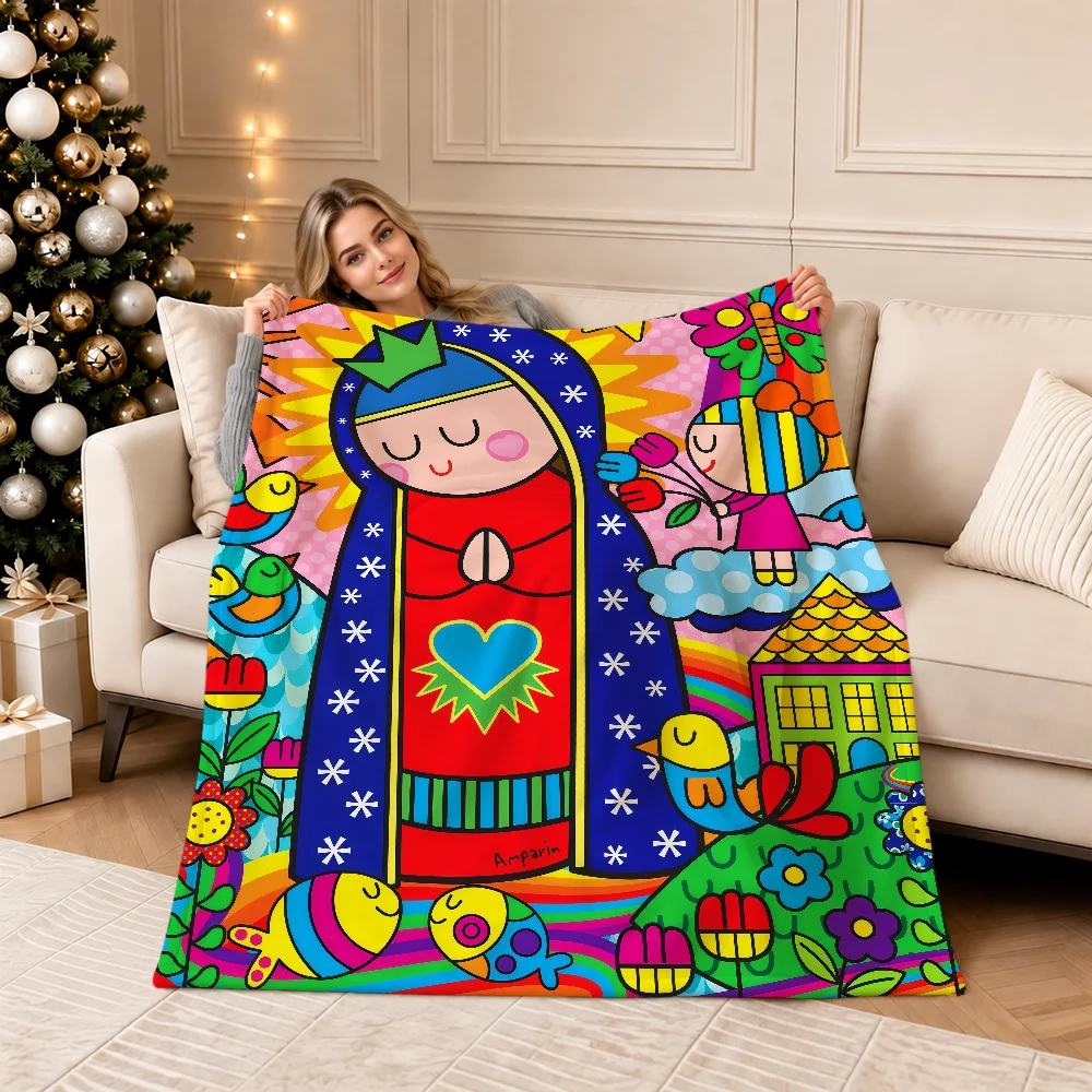 Cute Cartoon D-Distroller Casimeritos Warm Soft Plush Blanket Sofa Living Room Nap Home Bedroom Travel Gift Flannel Pet Hogar