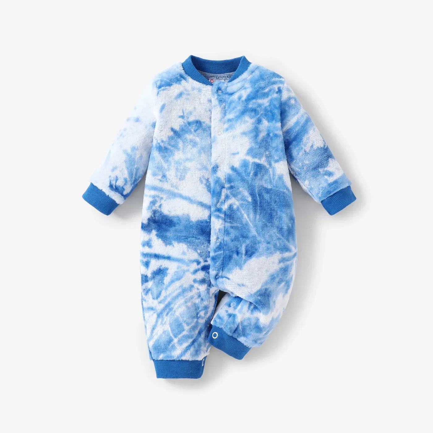 PatPat Baby Girl/Boy Tie-Dye Long Sleeve Jumpsuit Season Soft and Comfortable  Perfect for Outings and Daily Wear Basic Style