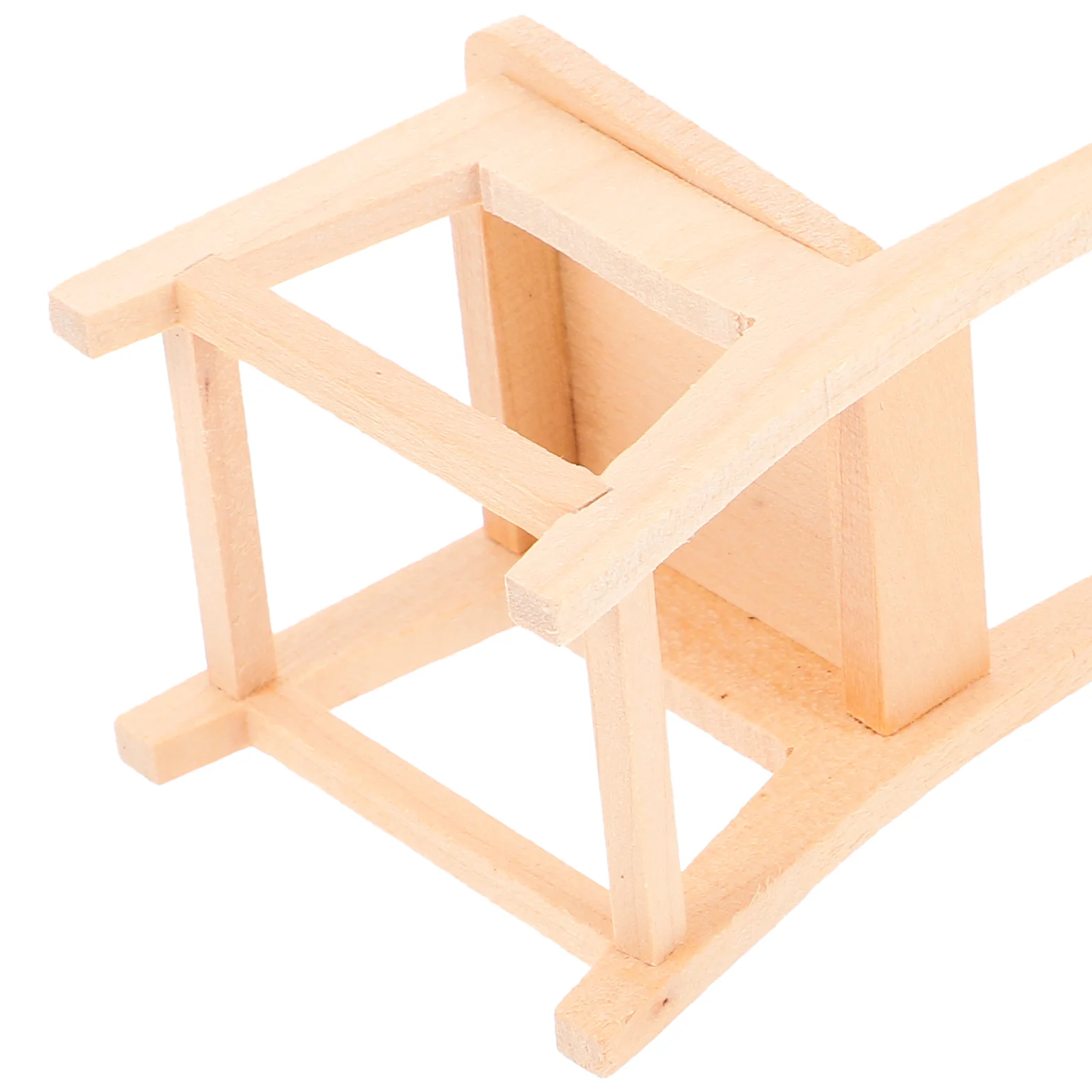 2-teilige Miniatur-Stuhlfiguren aus verdicktem Holz, Mini-Möbel aus Holz für dekorative Ornamente, stabiles Desktop-Modell