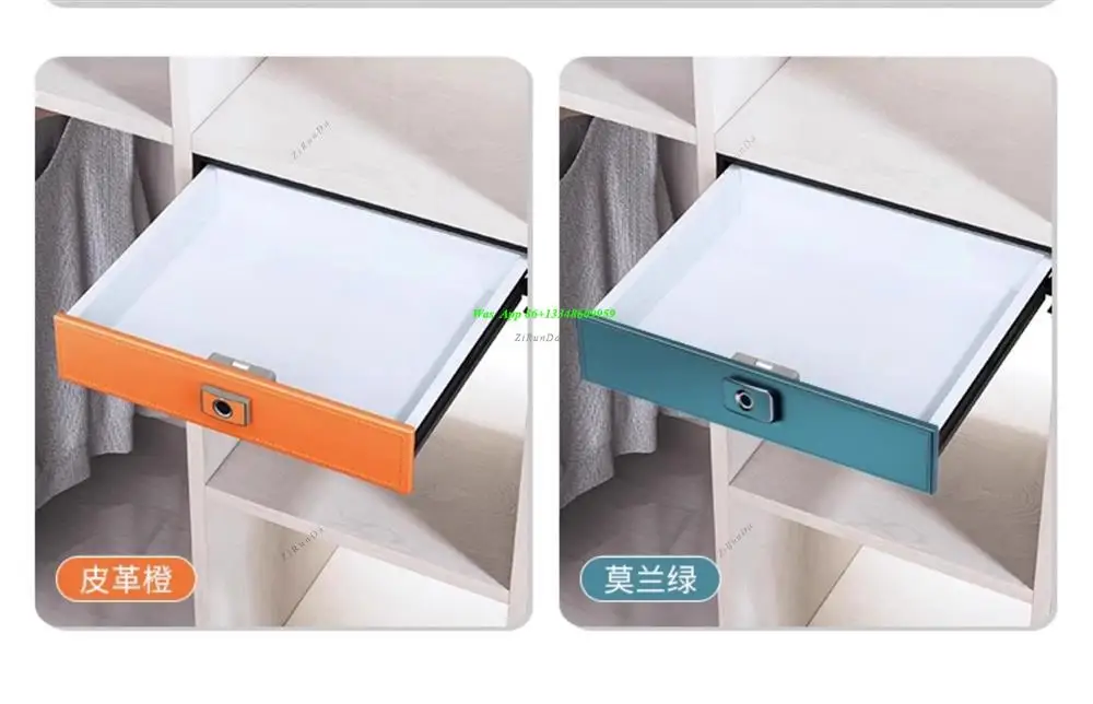 Password Drawer, Install Tony Drawer on The Ceiling Type, Small Fingerprint for Home Use,Anti-theft Embedded Safe Under The Desk