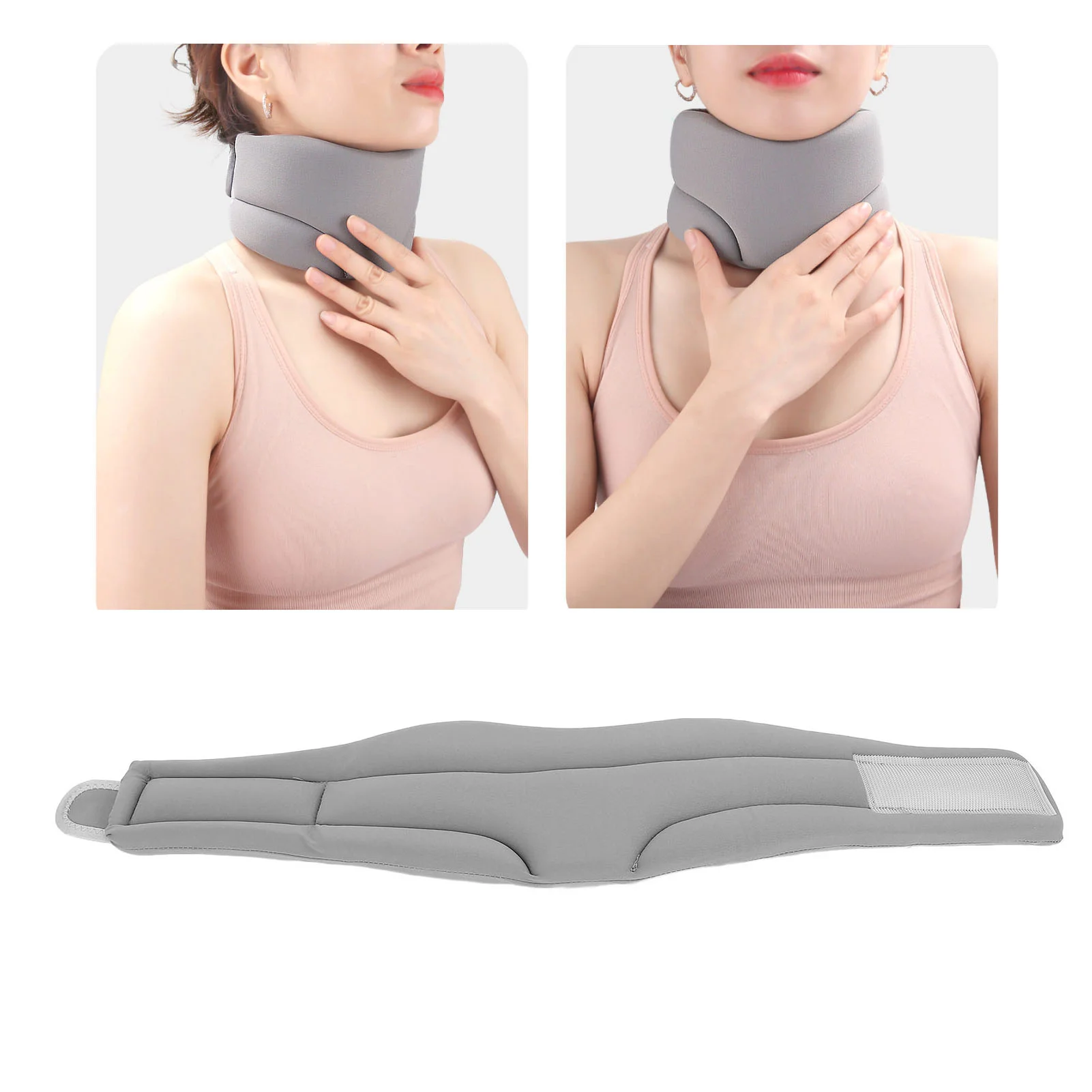 Neck Brace Cervical Collar Breathable Keep Vertebrae Stable Relief Spine Pressure Soft Foam Neck Support Brace for Office Home