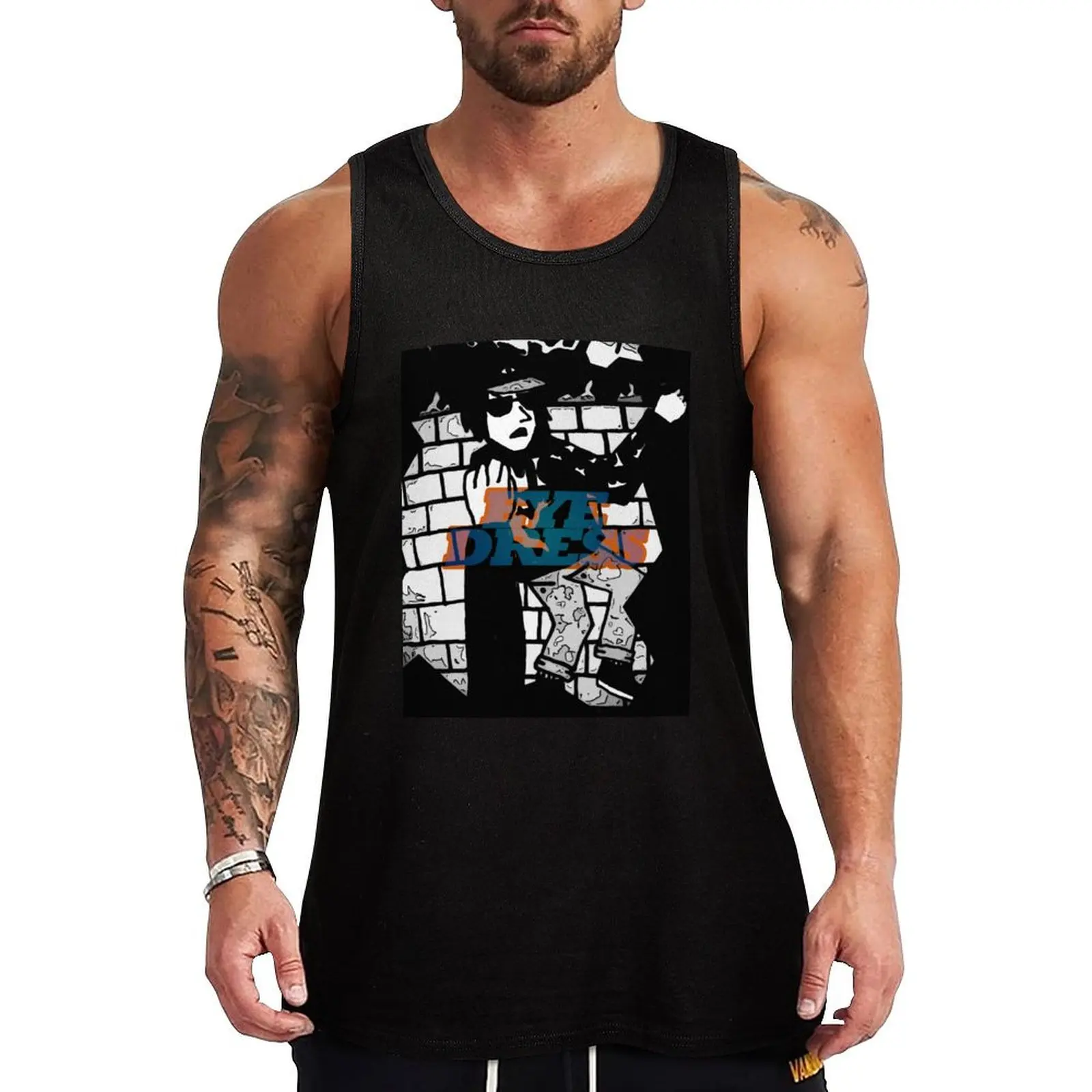 

Vicuna Eyedress Tank Top Gym t-shirt man T-shirt male bodybuilding t-shirt sleeveless man shirts