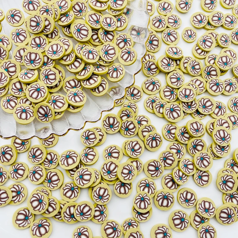 50g/Lot Hot Selling New Halloween Polymer Clay Sprinkle, Pumpkin Skull Slice for Crafts Making, Phone Deco, DIY Scrapbooking