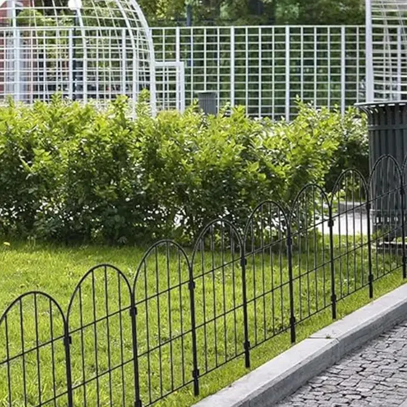 10pcs Garden Fence Border Iron Wire Flower Bed Fencing Decorative Garden Fencing Barrier Animal and Borders
