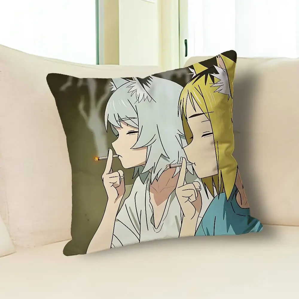 Cute C-Chainsmoker C-Cat Anime Celebrity Merchandise All-Match Printed Pillow Case Sofa Car Office Room Decoration Protector