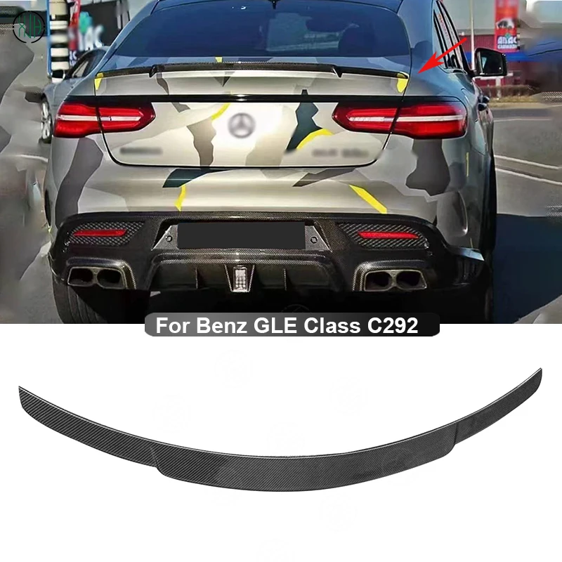 Carbon Fiber For Mercedes Benz GLE Class C292 350 2015-2019 Car Rear Trunk Spoiler Rear Wing Tail Wing Parts Upgrade Body kit