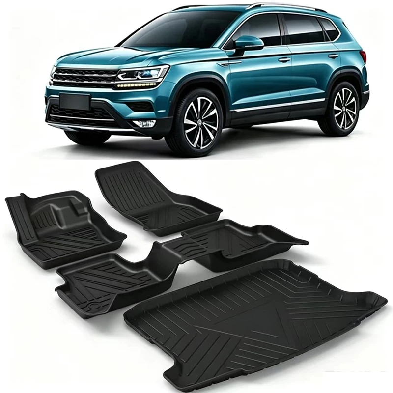 Use for 2019-2024 Volkswagen Tharu Tarek car carpet for Tharu car floor mat Fit For Tharu Tarek waterproof trunk mat  floor mat