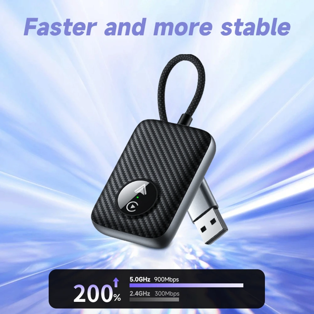 NEW 2 In 1 Wireless Carplay Adapter Smart Dongle for Car Android Auto Apple Carplay Wired to Wireless Carplay Bluetooth Wifi