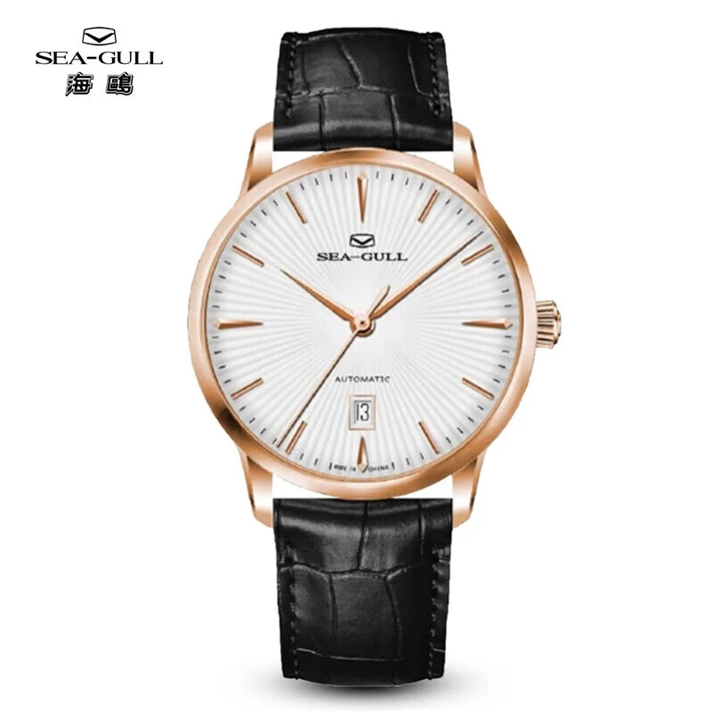 

Genuine Seagull 40mm Ray Pattern Business Exhibition Back Automatic Men's Watch Sea-gull 819.12.1134