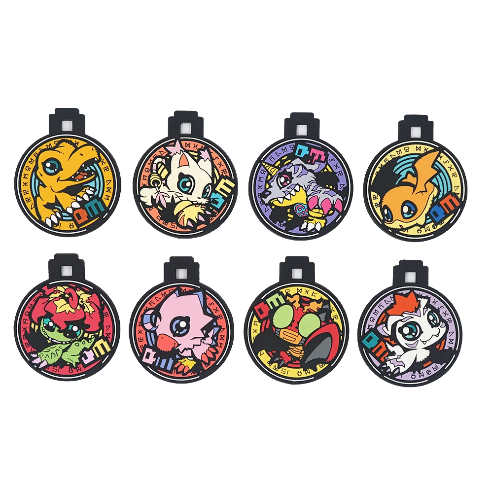 Anime Digital Monster Agumon Gabumon Gatomon Patamon Tentomon Piyomon Gomamon Cute Rubber Keychain