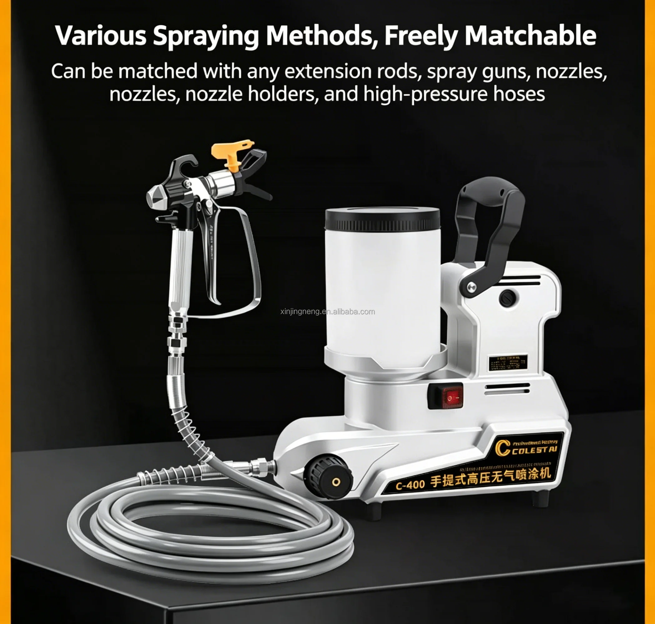 Lightweight Electric High-Pressure Airless DIY Spray Multi-functional Small Paint Pump for Latex Paint - view 6