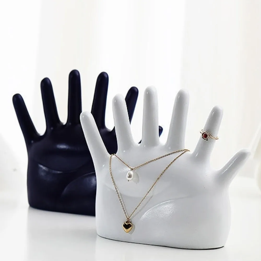 6 أصابع النخيل شكل خواتم حامل خمر الحرف مجوهرات عرض موقف الراتنج ساعة بسيطة المنظم غرفة المعيشة ديكور غرفة نوم