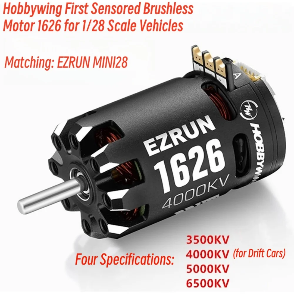 Hobbywing EzRun 1626 SD Sensored Brushless Motor 3500KV 4000KV 5000KV 6500KV FOR 1/28 mini Cars