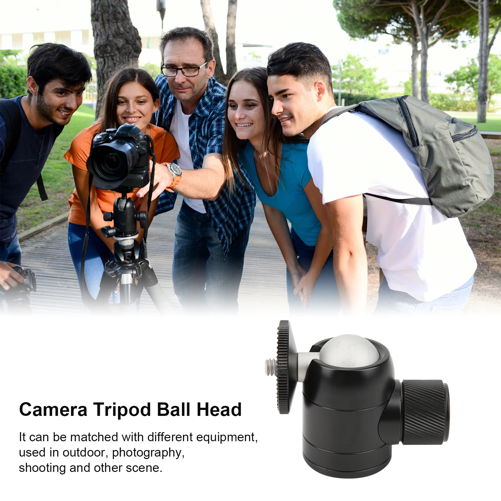 Aluminum Alloy Mini Ball Head VT-30 Tripod SLR Camera Accessories 360 Degrees Rotation Universal Metal Small Head