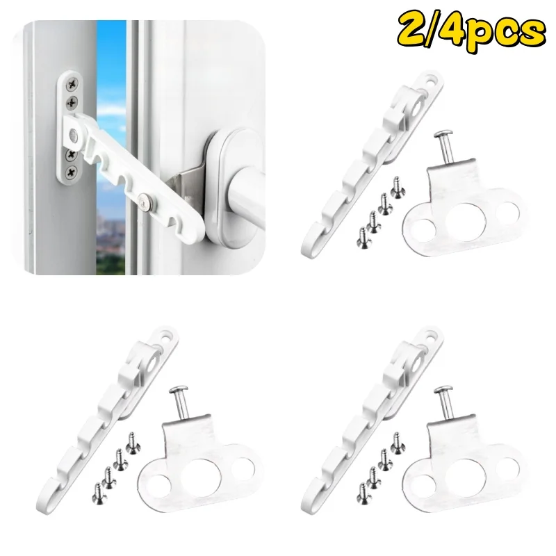 

Новый 4 шт. ограничитель окна, ограничитель положения защелки, створка, ветрозащитная скоба, домашняя защитная дверь, оконный замок, защита от детей