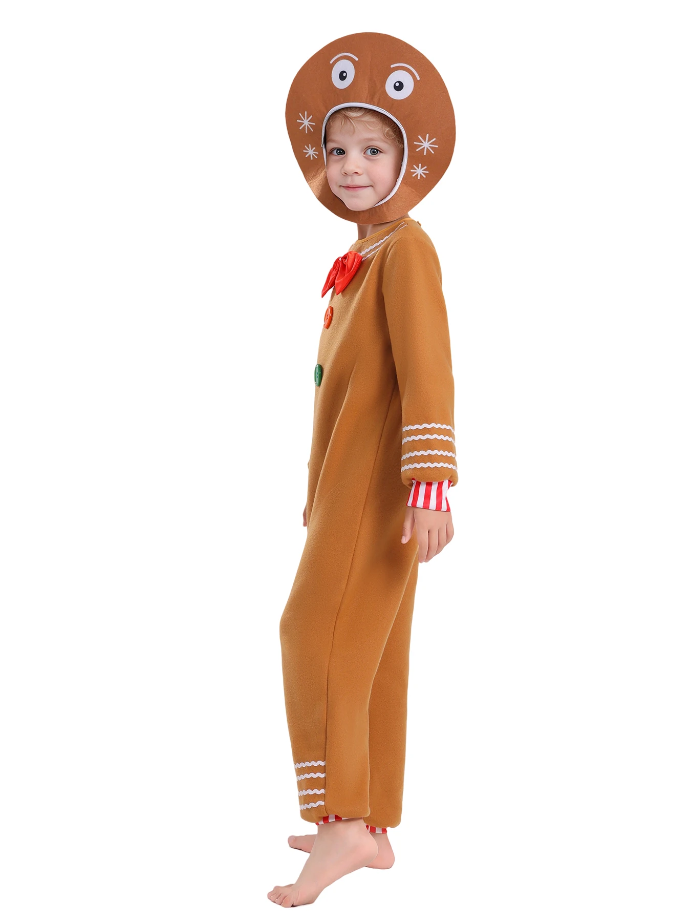 Cute Gingerbread Man Costume for Kids Christmas Party 3
